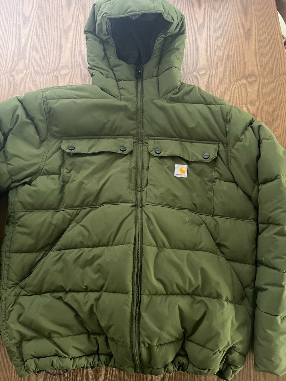 Carhartt jacket Mens Green sherpa lined size L
